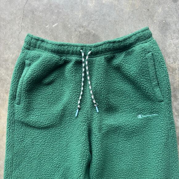 Champion Fleece Sweatpants Women's Small Green Joggers Activewear Pants Athletic - Picture 2 of 12